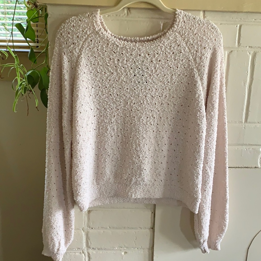 Debut stretchy eyelet sweater